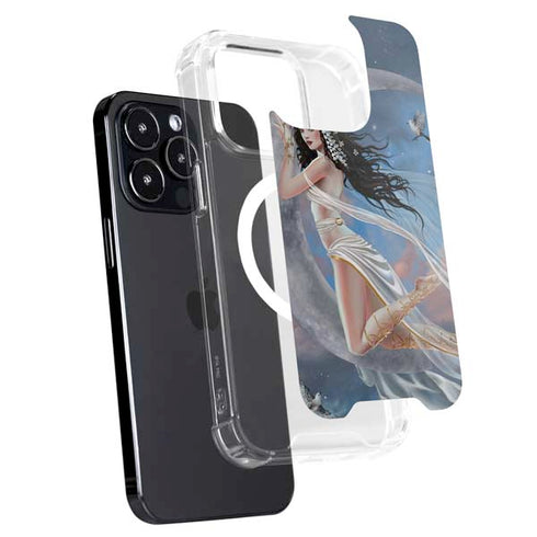 Fairy on Moon with Birds by Nene Thomas iPhone 16 Pro MagSafe Case